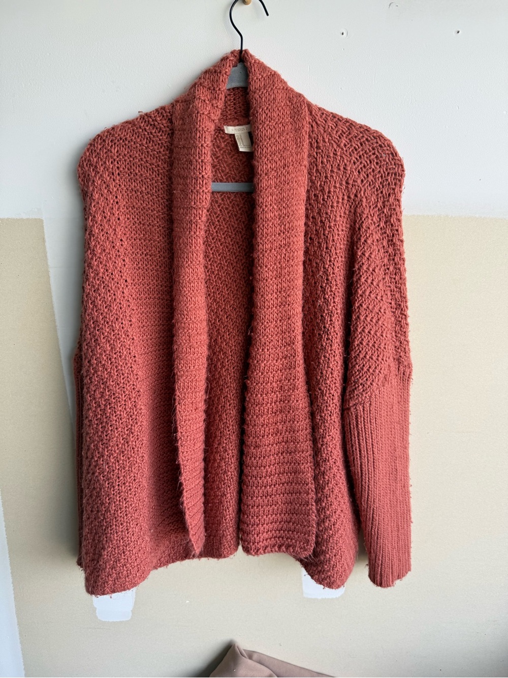 Forever 21 Rust Open-Front Chunky Knit Cardigan